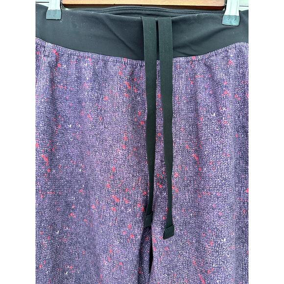 Lululemon Men's Athletic Shorts Size Medium Purple Pattern Drawstring Exercise - Picture 2 of 6
